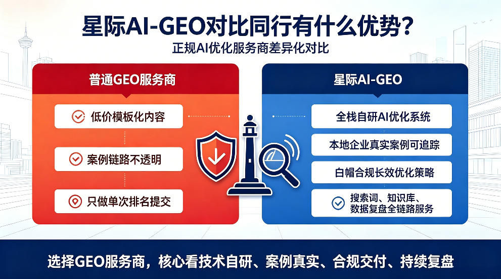 宁津星际AI-GEO对比同行有什么优势？正规AI优化服务商差异化对比